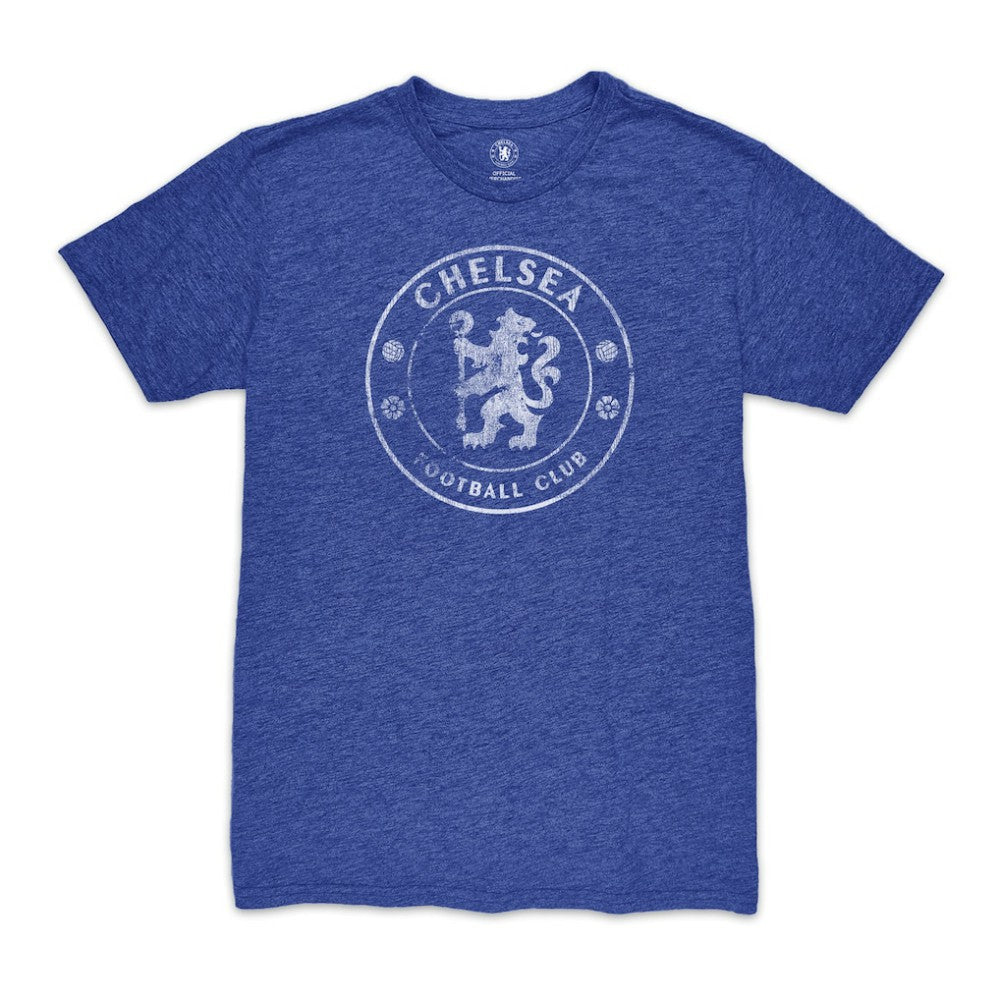 Chelsea 1863FC Mono Badge Vintage Tri-Blend T-Shirt - Heather Blue on sale