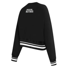 Houston Astros Pro Standard Women's Pearl Cropped Pullover Sweatshirt
 - Black