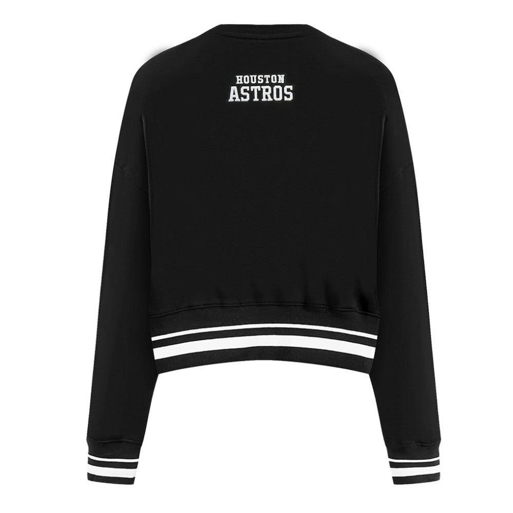 Houston Astros Pro Standard Women's Pearl Cropped Pullover Sweatshirt
 - Black