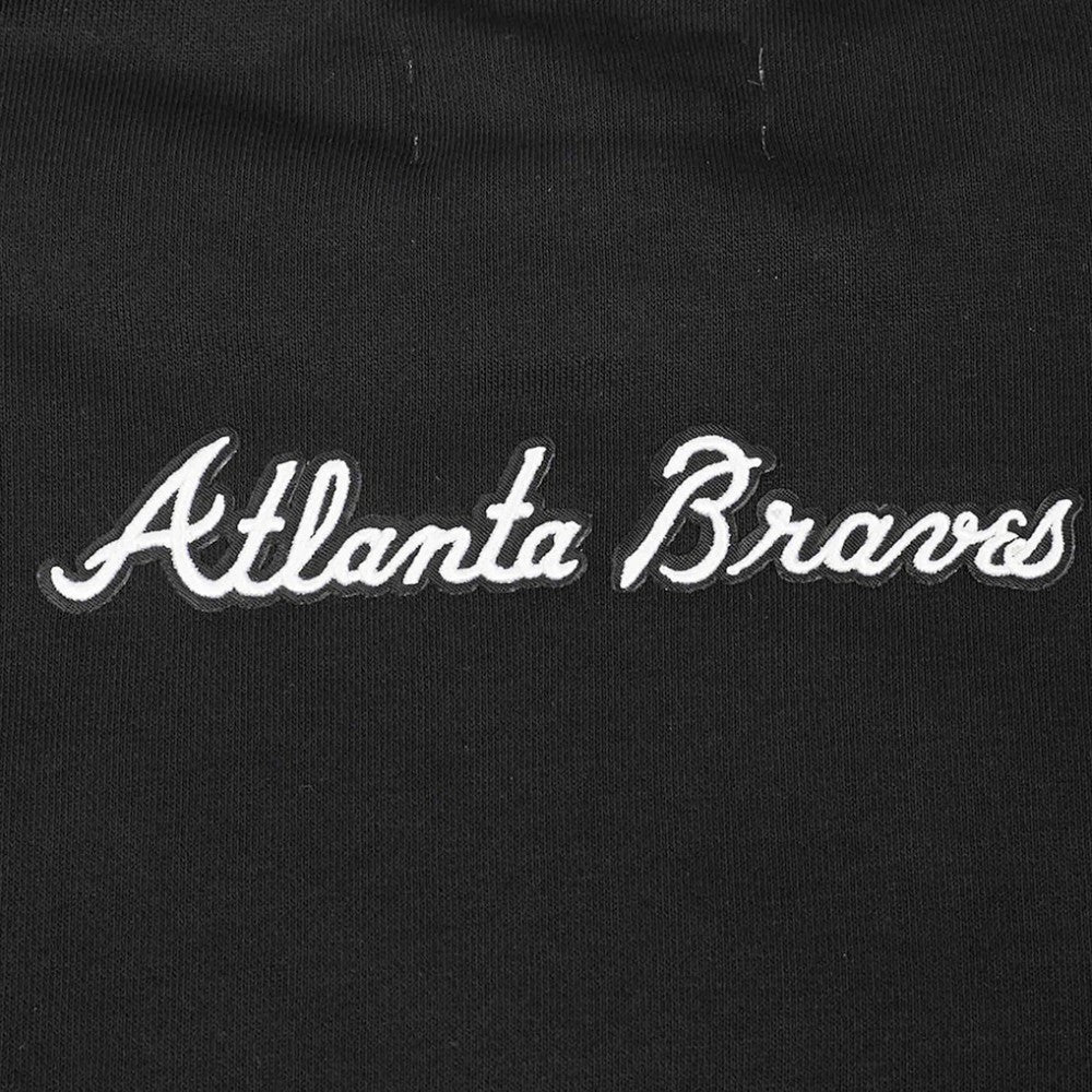 Atlanta Braves Pro Standard Women's Pearl Cropped Pullover Sweatshirt
 - Black