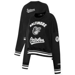 Baltimore Orioles Pro Standard Women's Pearl Cropped Pullover Sweatshirt
 - Black