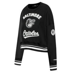 Baltimore Orioles Pro Standard Women's Pearl Cropped Pullover Sweatshirt
 - Black