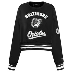 Baltimore Orioles Pro Standard Women's Pearl Cropped Pullover Sweatshirt
 - Black