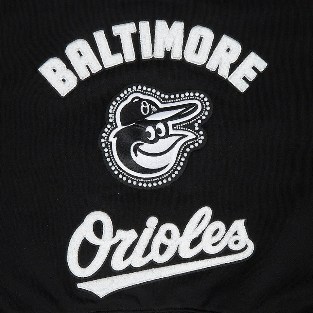 Baltimore Orioles Pro Standard Women's Pearl Cropped Pullover Sweatshirt
 - Black