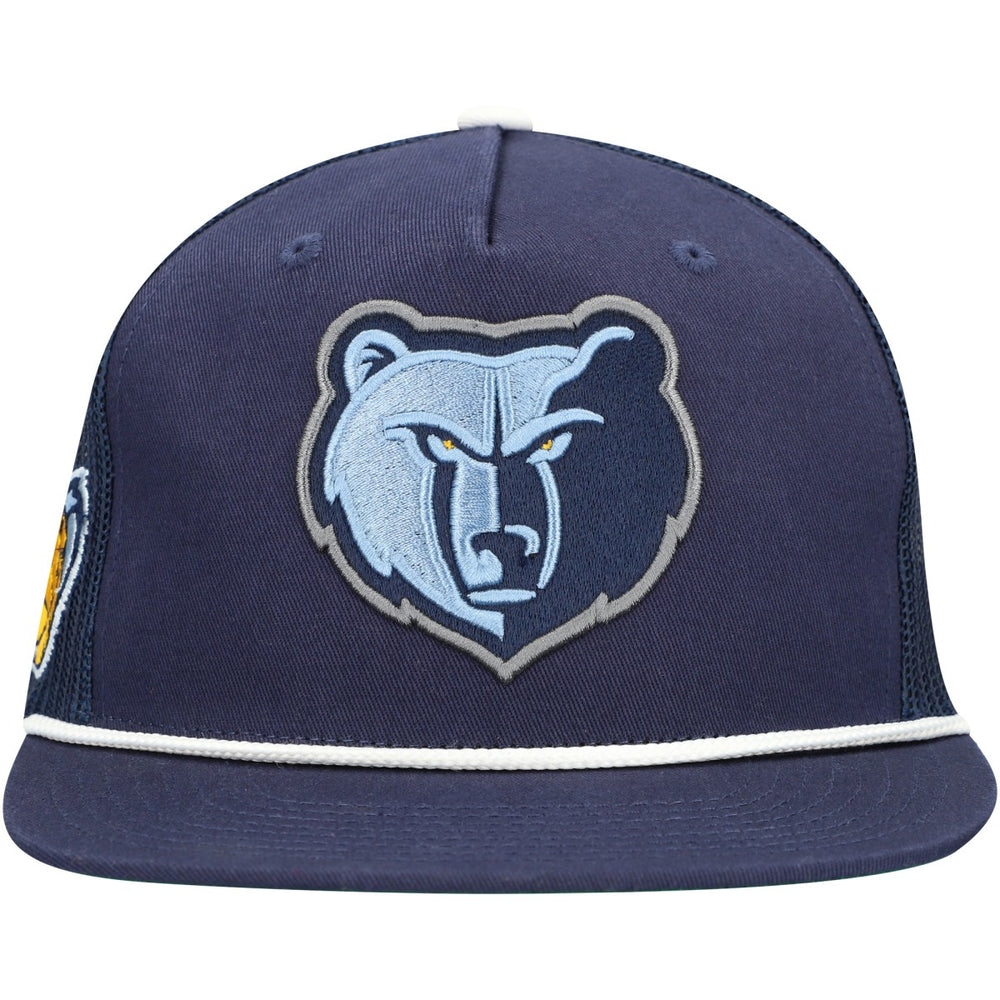 Memphis Grizzlies Roper Trucker Snapback Hat - Navy | Mitchell & Ness outlet