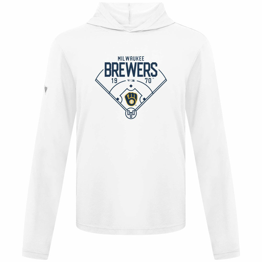 Milwaukee Brewers Levelwear Anthem Home Field Pullover Hoodie - White