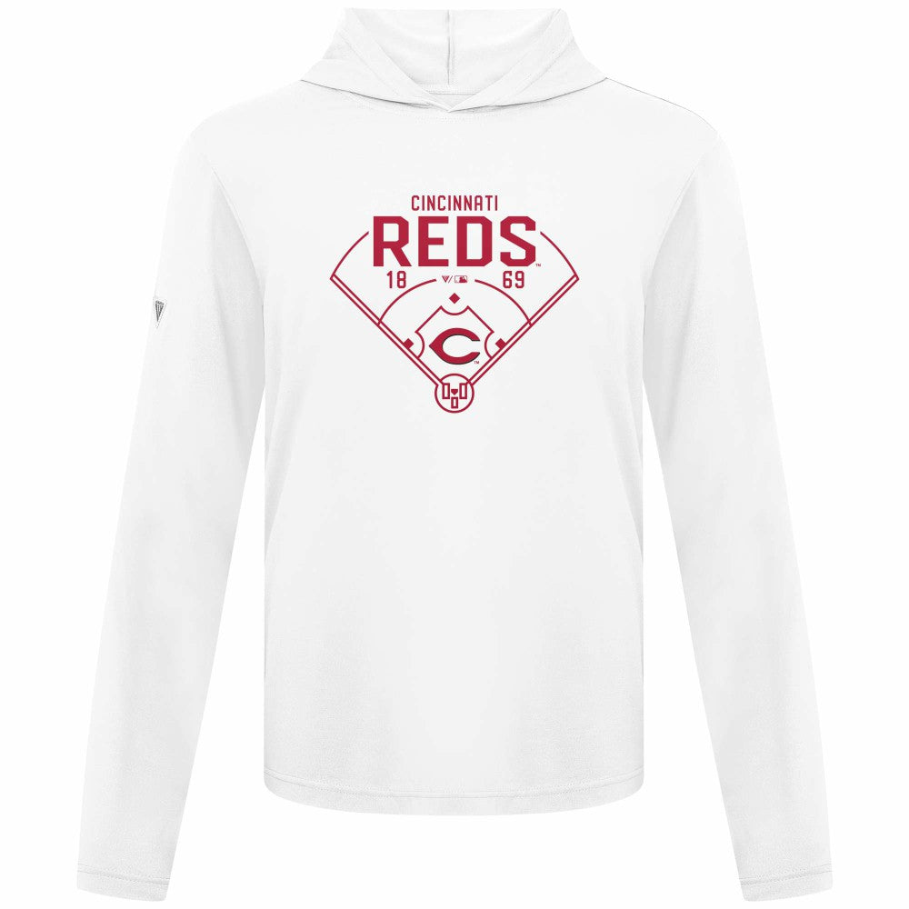 Cincinnati Reds Levelwear Anthem Home Field Pullover Hoodie - White