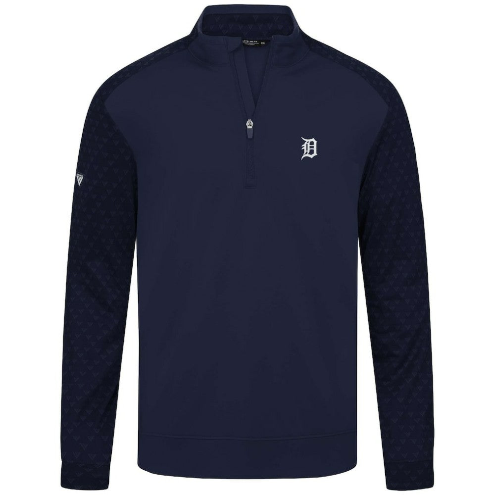 Detroit Tigers Levelwear Aztec Insignia 2.0 Quarter-Zip Pullover Top - Navy