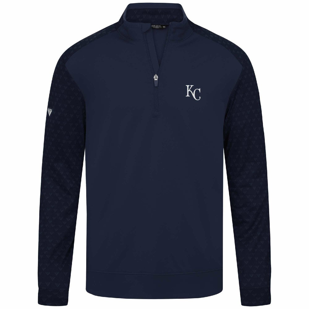 Kansas City Royals Levelwear Aztec Insignia 2.0 Quarter-Zip Pullover Top - Navy