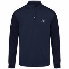 Kansas City Royals Levelwear Aztec Insignia 2.0 Quarter-Zip Pullover Top - Navy