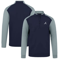 Atlanta Braves Levelwear Insignia 2.0 Quarter-Zip Pullover Top - Navy