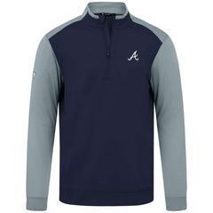 Atlanta Braves Levelwear Insignia 2.0 Quarter-Zip Pullover Top - Navy