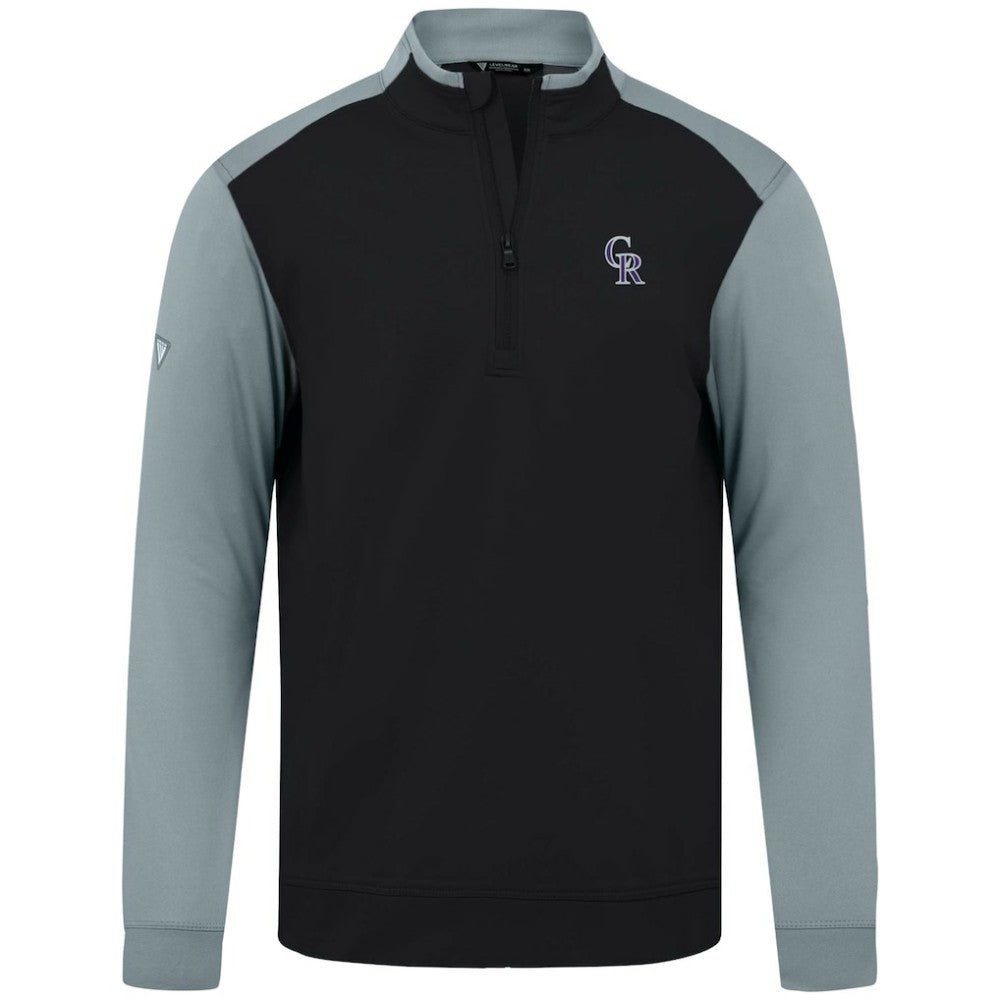Colorado Rockies Levelwear Insignia 2.0 Quarter-Zip Pullover Top - Black