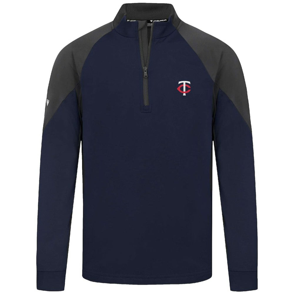 Minnesota Twins Levelwear Cadet Insignia 2.0 Raglan Quarter-Zip Jacket - Navy