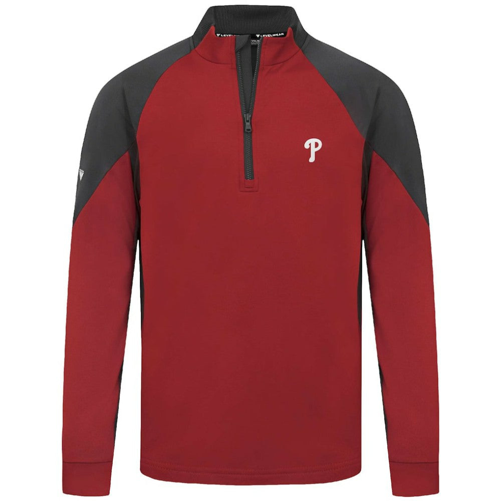 Philadelphia Phillies Levelwear Cadet Insignia 2.0 Raglan Quarter-Zip Jacket - Red