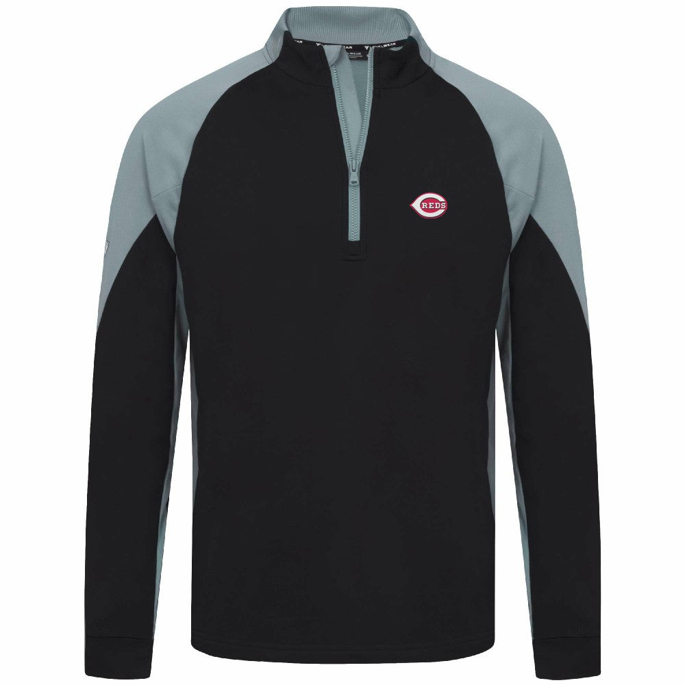 Cincinnati Reds Levelwear Cadet Insignia 2.0 Raglan Quarter-Zip Jacket - Black