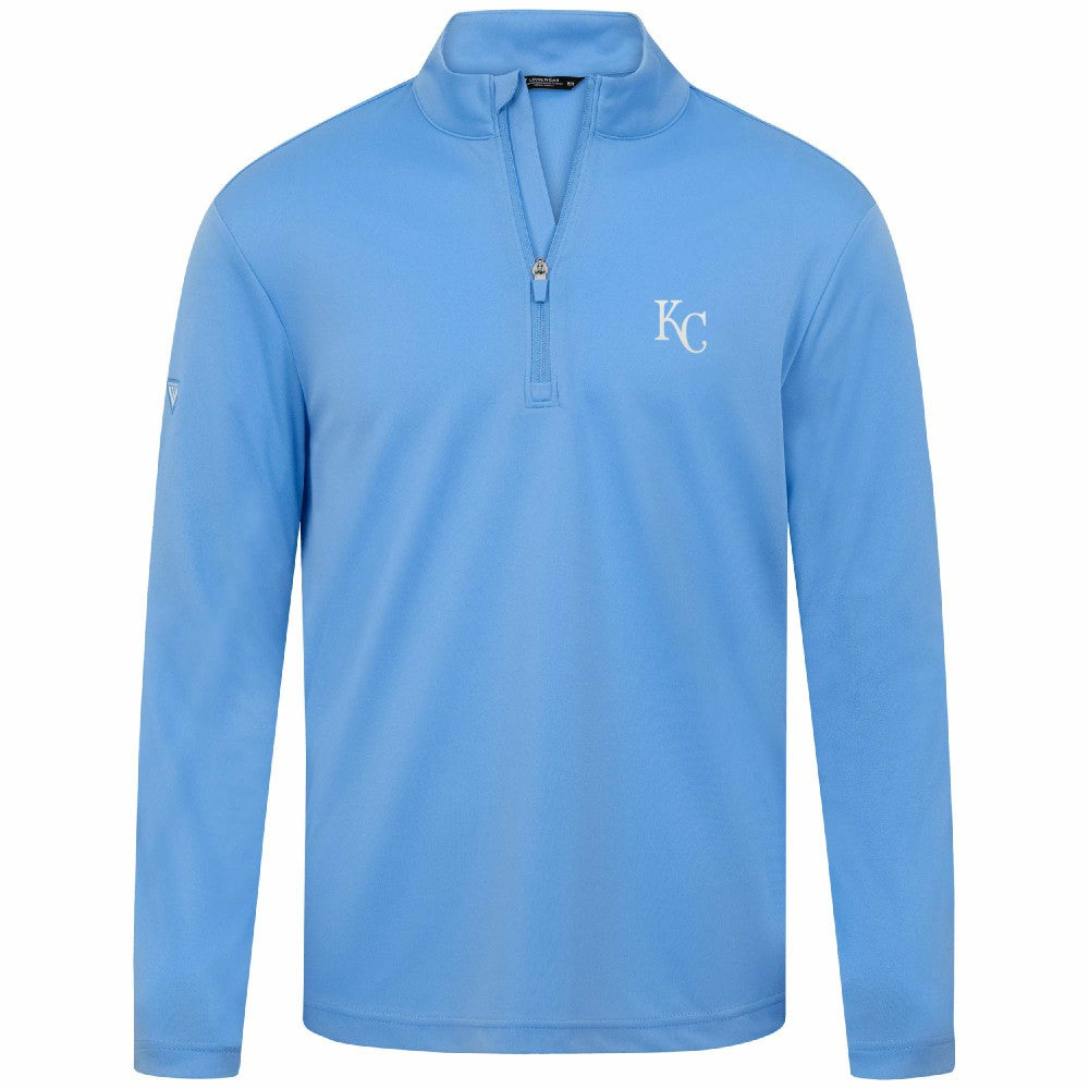 Kansas City Royals Levelwear Heron Insignia 2.0 Quarter-Zip Jacket - Light Blue
