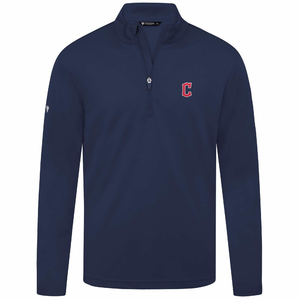 Cleveland Guardians Levelwear Heron Insignia 2.0 Quarter-Zip Jacket - Navy