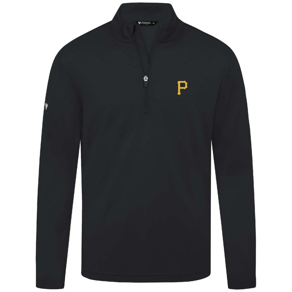 Pittsburgh Pirates Levelwear Heron Insignia 2.0 Quarter-Zip Jacket - Black