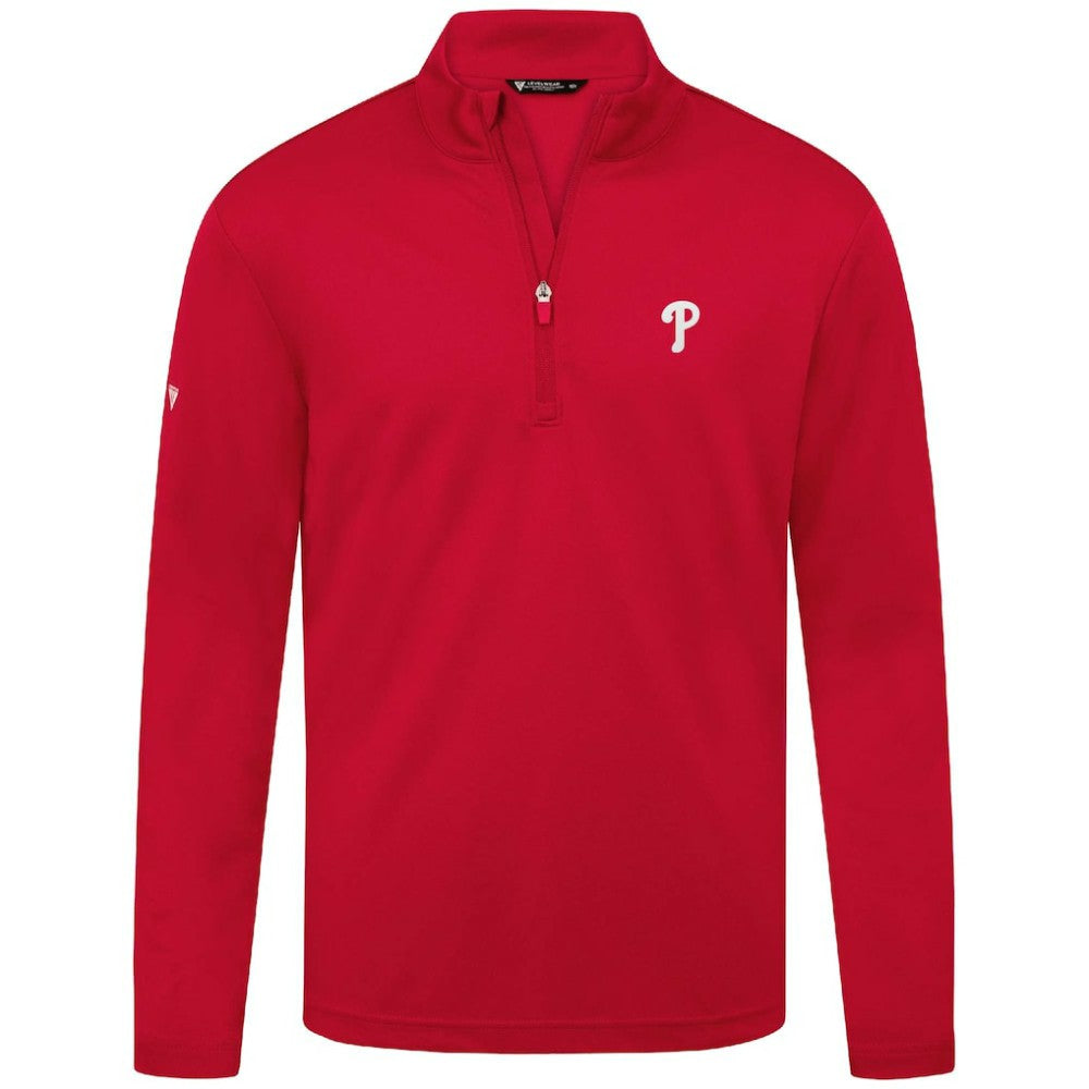 Philadelphia Phillies Levelwear Heron Insignia 2.0 Quarter-Zip Jacket - Red