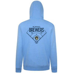 Milwaukee Brewers Levelwear Podium Primary Pullover Hoodie - Light Blue