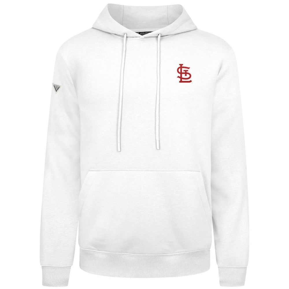 St. Louis Cardinals Levelwear Podium Primary Pullover Hoodie - White
