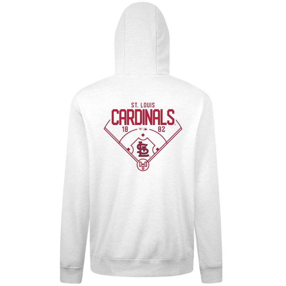 St. Louis Cardinals Levelwear Podium Primary Pullover Hoodie - White