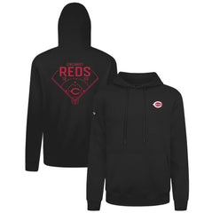 Cincinnati Reds Levelwear Podium Primary Pullover Hoodie - Black