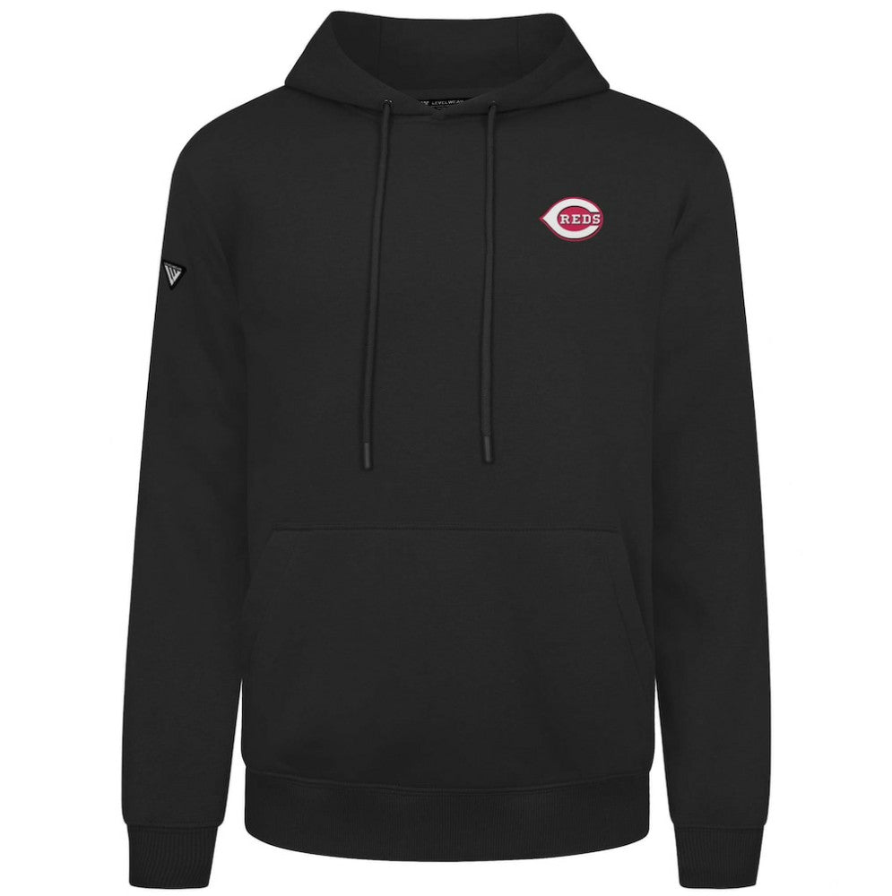 Cincinnati Reds Levelwear Podium Primary Pullover Hoodie - Black