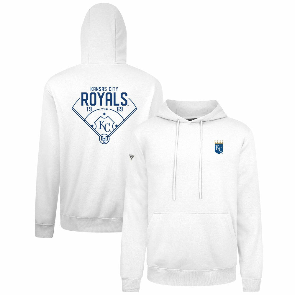 Kansas City Royals Levelwear Podium Primary Pullover Hoodie - White