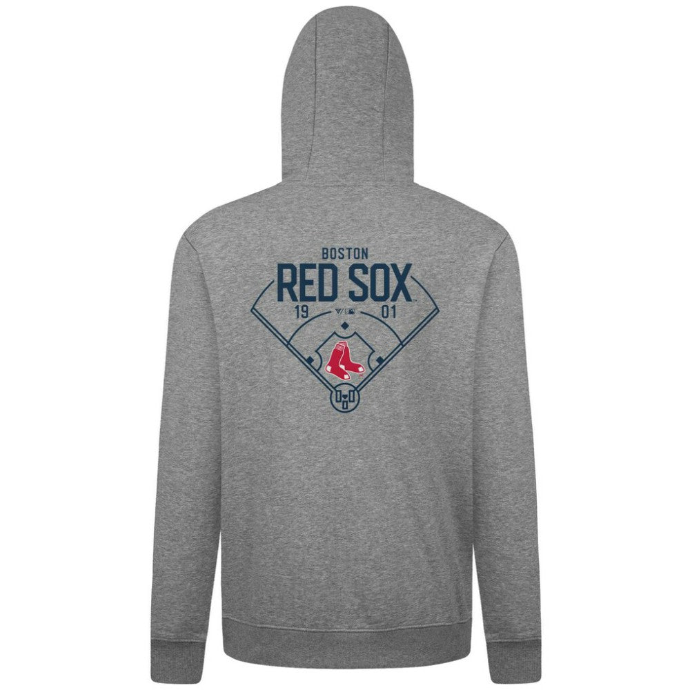 Boston Red Sox Levelwear Podium Primary Pullover Hoodie - Gray