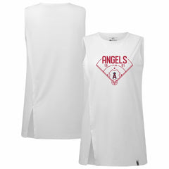 Los Angeles Angels Levelwear Women's Influx Home Field Tank Top - White