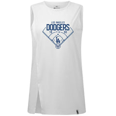 Los Angeles Dodgers Levelwear Women's Influx Home Field Tank Top - White