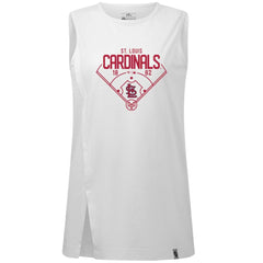 St. Louis Cardinals Levelwear Women's Influx Home Field Tank Top - White