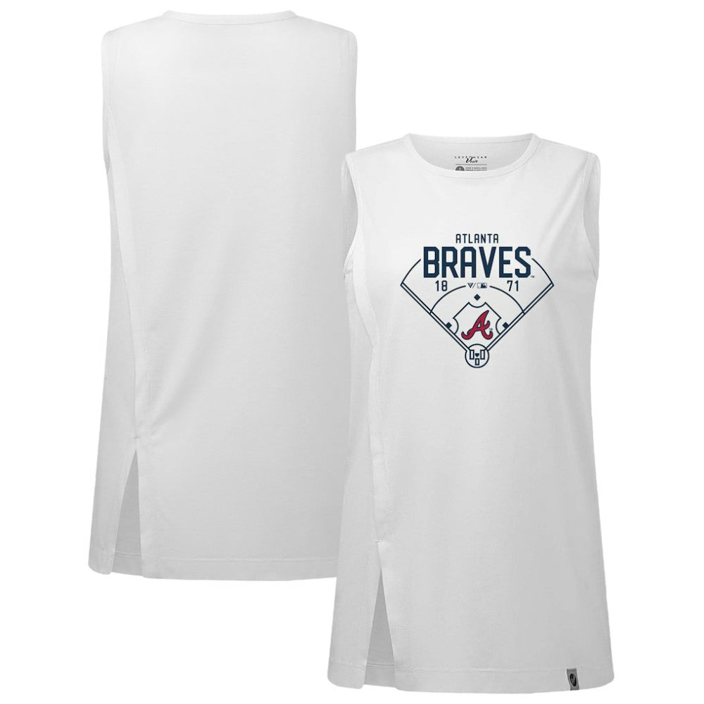 Atlanta Braves Levelwear Women's Influx Home Field Tank Top - White