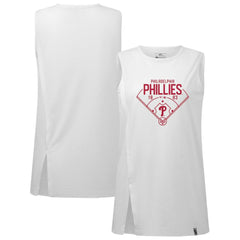 Philadelphia Phillies Levelwear Women's Influx Home Field Tank Top - White