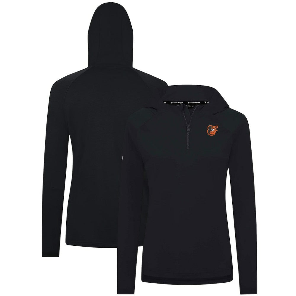 Baltimore Orioles Levelwear Women's Raven Insignia 2.0 Quarter-Zip Jacket - Black