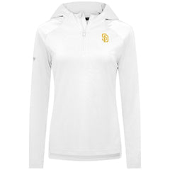 San Diego Padres Levelwear Women's Raven Insignia 2.0 Quarter-Zip Jacket - White