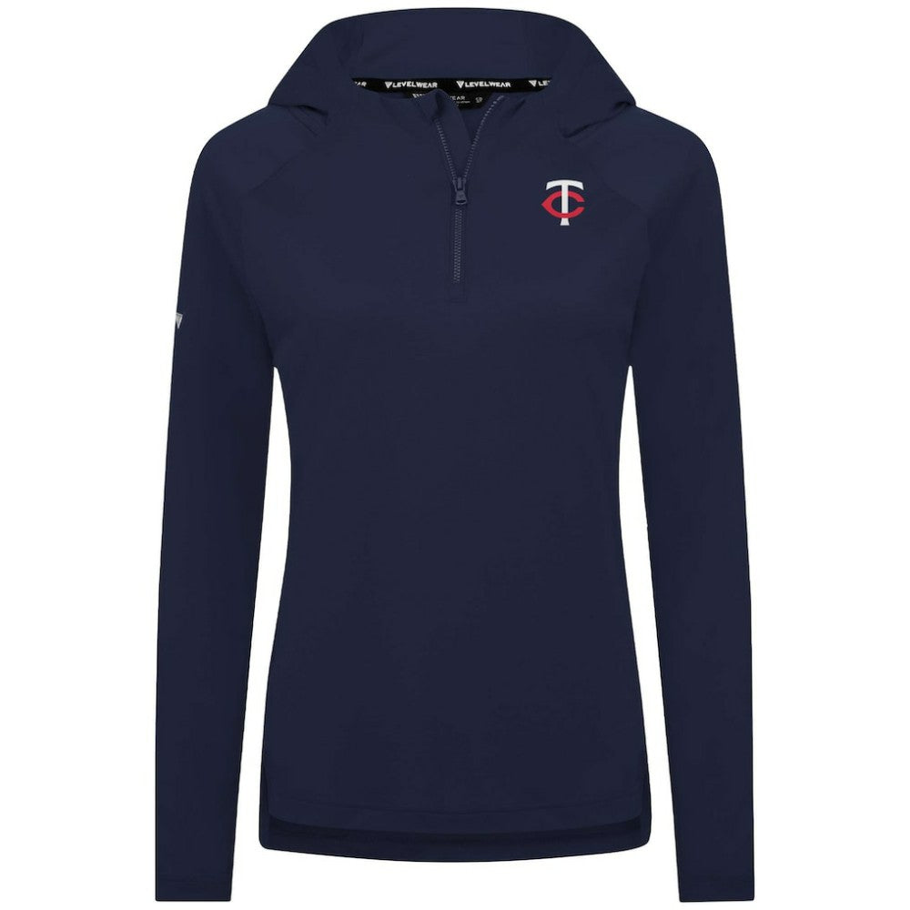 Minnesota Twins Levelwear Women's Raven Insignia 2.0 Quarter-Zip Jacket - Navy