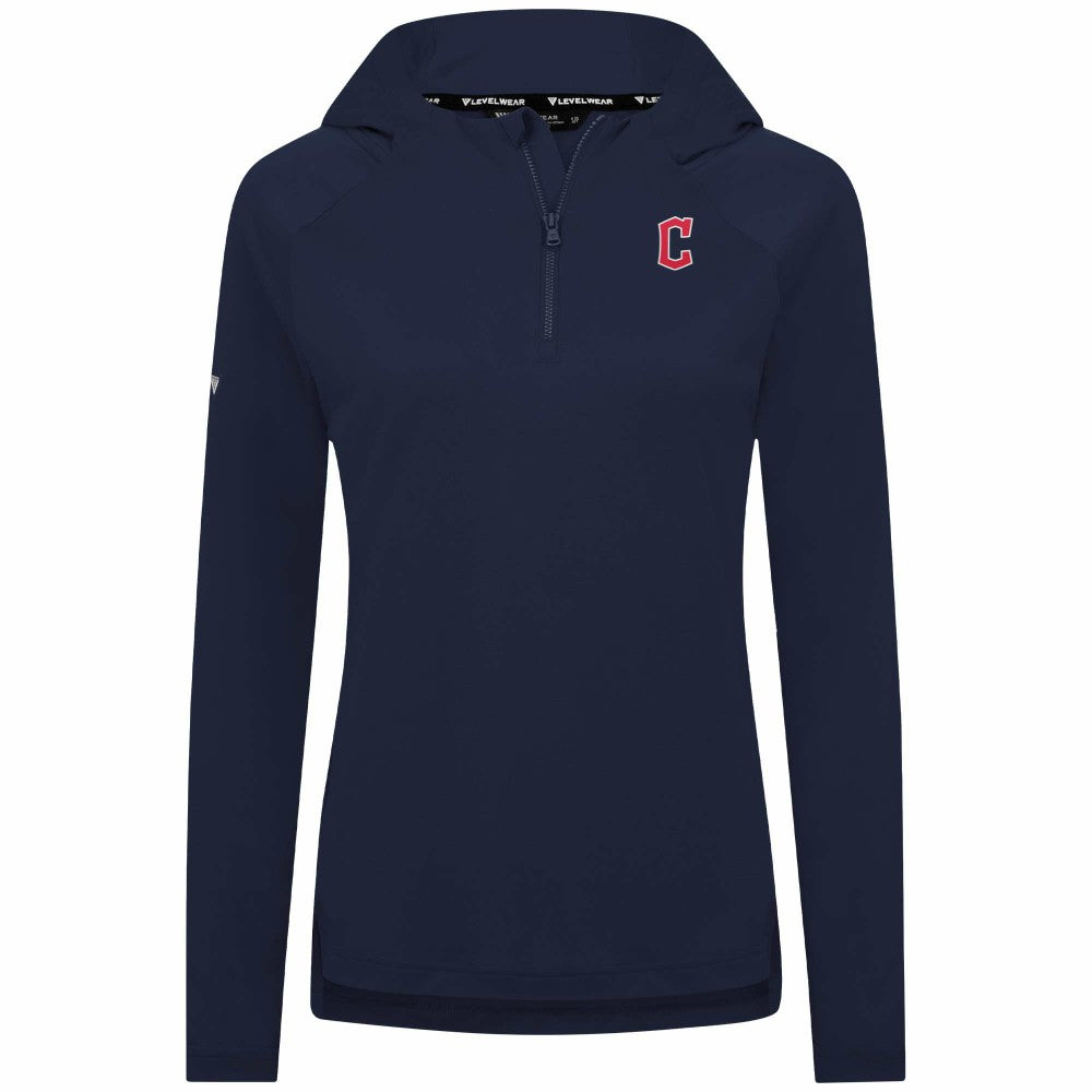 Cleveland Guardians Levelwear Women's Raven Insignia 2.0 Quarter-Zip Jacket - Navy