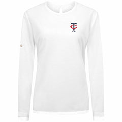 Minnesota Twins Levelwear Women's Sequoia Primary Logo Long Sleeve T-Shirt - White