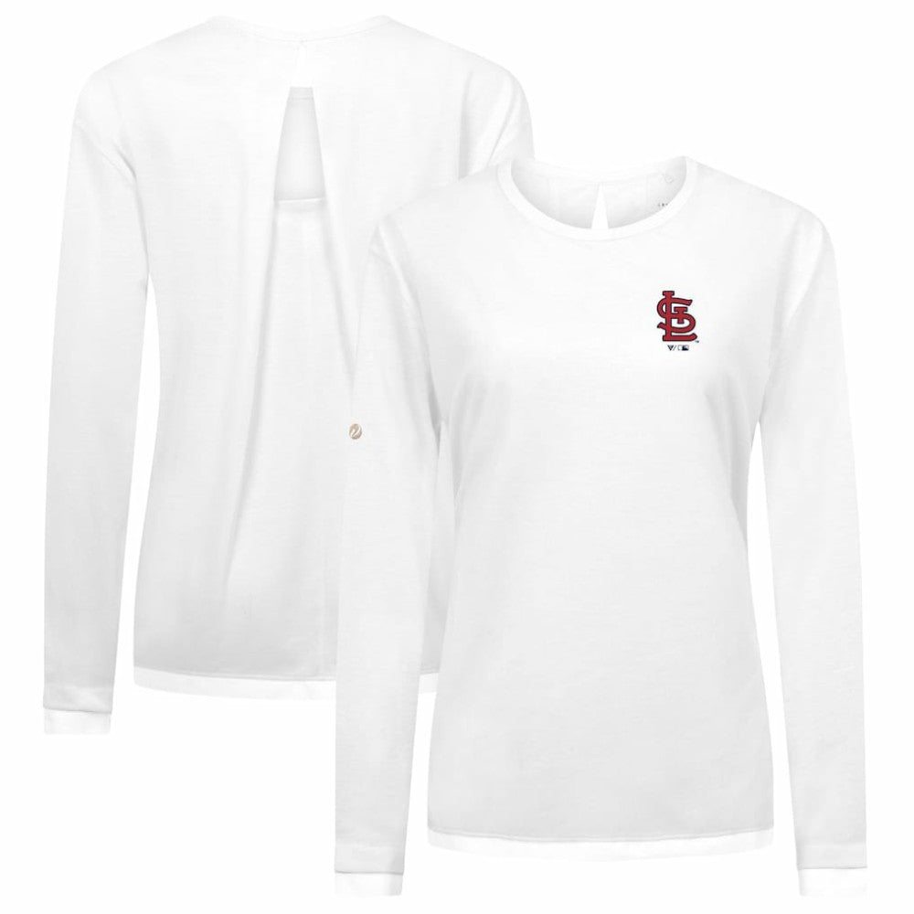 St. Louis Cardinals Levelwear Women's Sequoia Primary Logo Long Sleeve T-Shirt - White