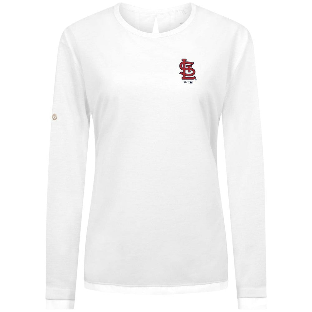 St. Louis Cardinals Levelwear Women's Sequoia Primary Logo Long Sleeve T-Shirt - White