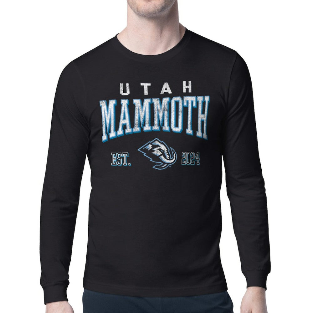 Utah Mammoth Starter Retro Graphic Long Sleeve T-Shirt Black