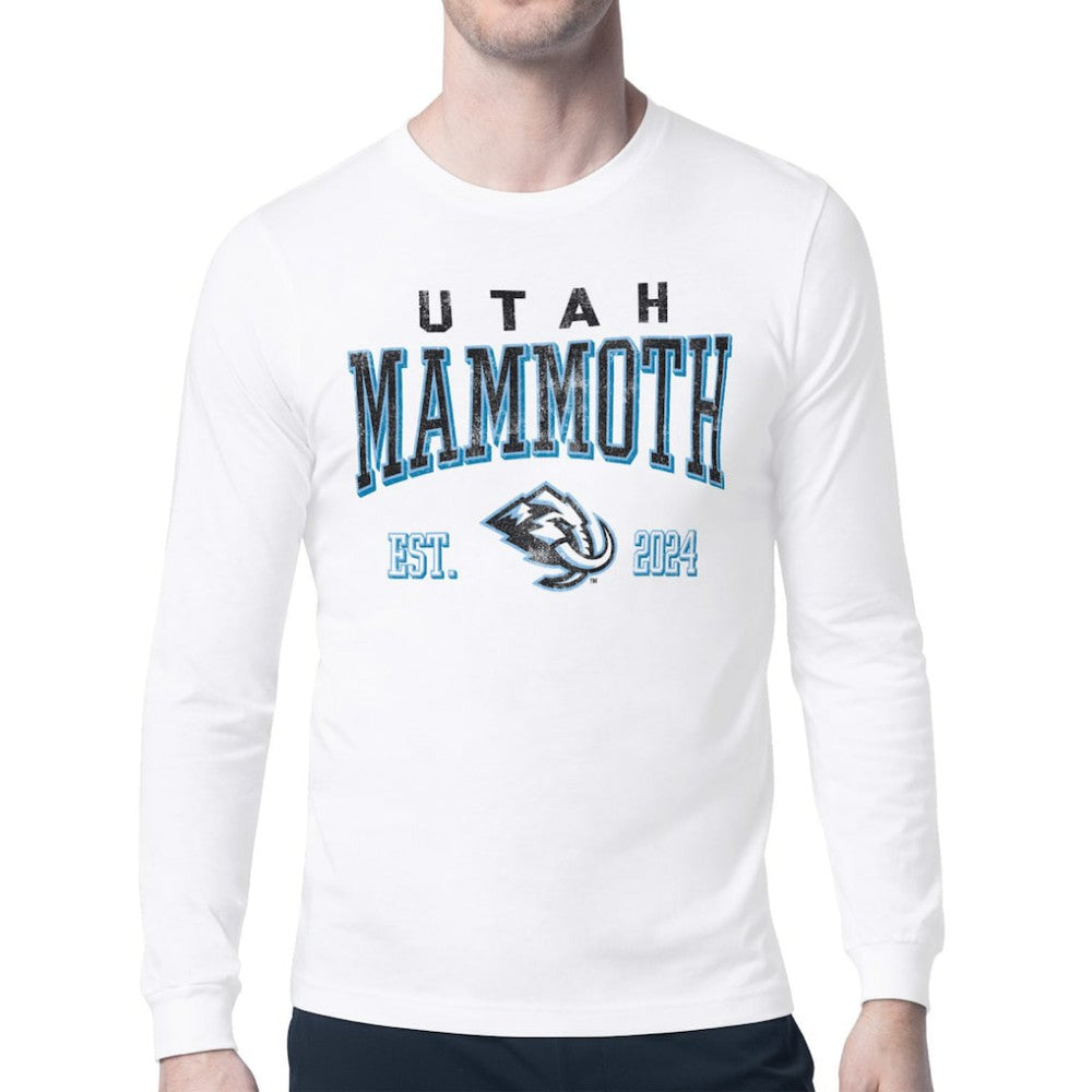 Utah Mammoth Starter Retro Graphic Long Sleeve T-Shirt White