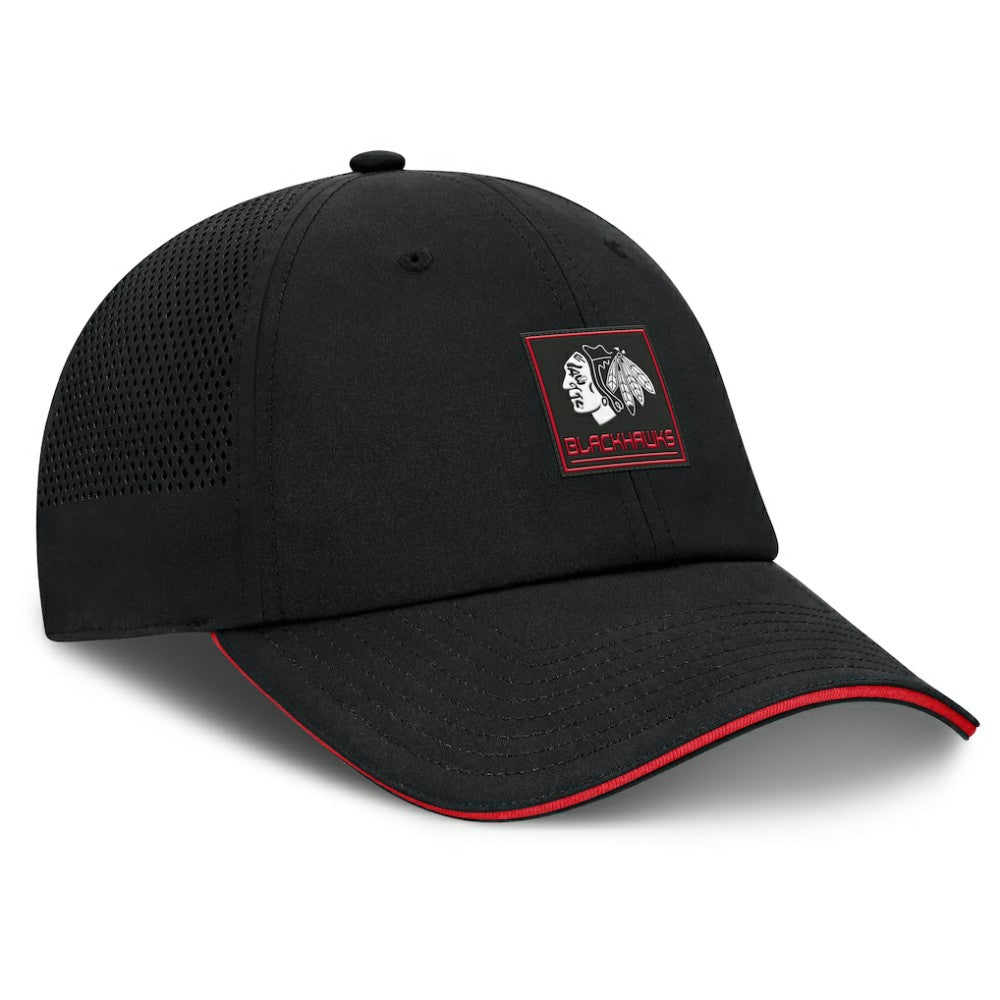 Chicago Blackhawks Fanatics Driver Adjustable Hat Black
