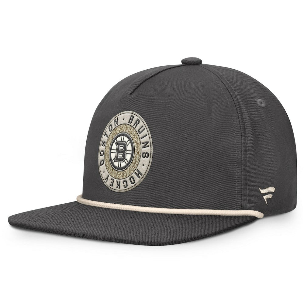 Boston Bruins Fanatics Closer Adjustable Hat Charcoal