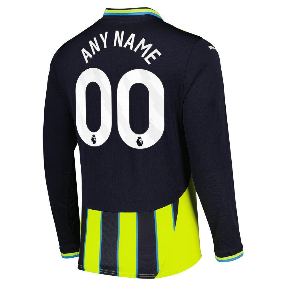 Manchester City 2024/25 Away Replica Long Sleeve Custom Jersey - Navy | Puma on sale