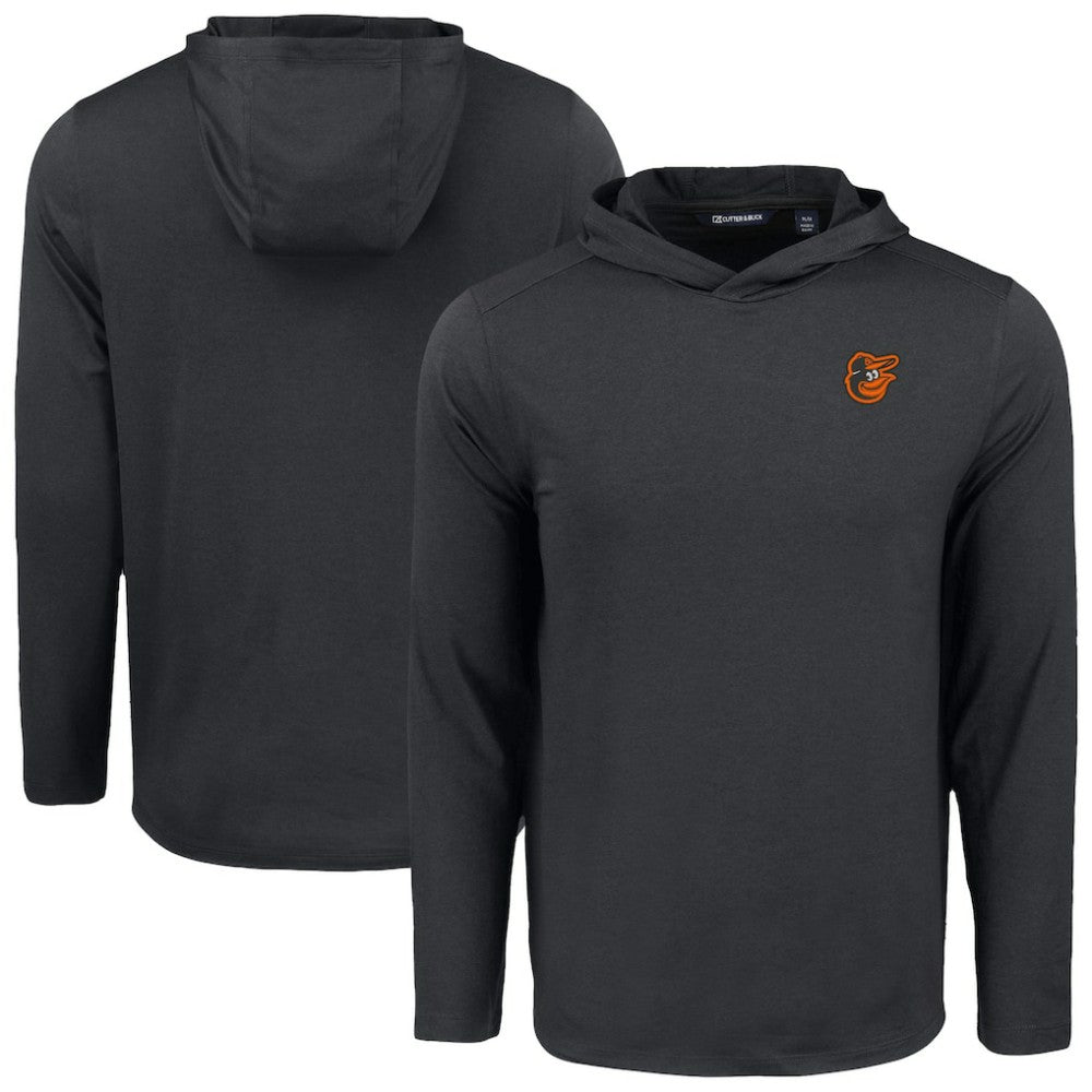 Baltimore Orioles Cutter & Buck Coastline Epic Comfort Recycled Eco Hoodie Long Sleeve T-Shirt - Black