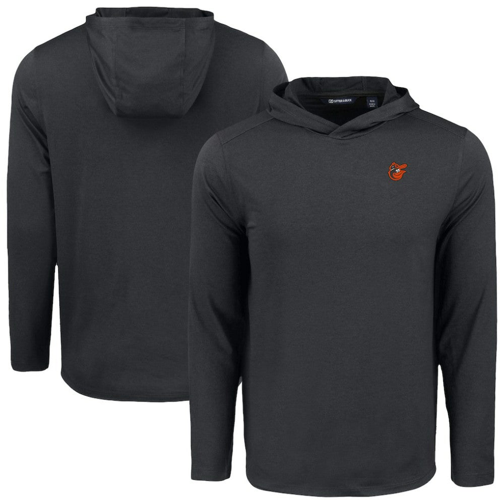 Baltimore Orioles Cutter & Buck Coastline Epic Comfort Recycled Eco Hoodie Long Sleeve T-Shirt - Black